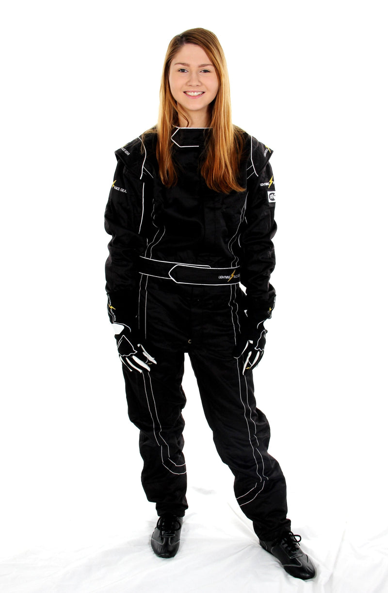 Race Suit 2 layer - Extra tummy SFI 3.2(A) Level 5 - Black