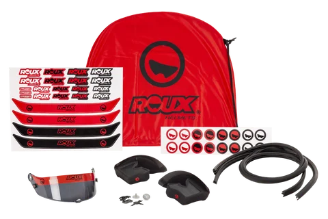 Roux Carbon Kevlar GT Composite helmet - Fully loaded coms/water/posts/2 visors