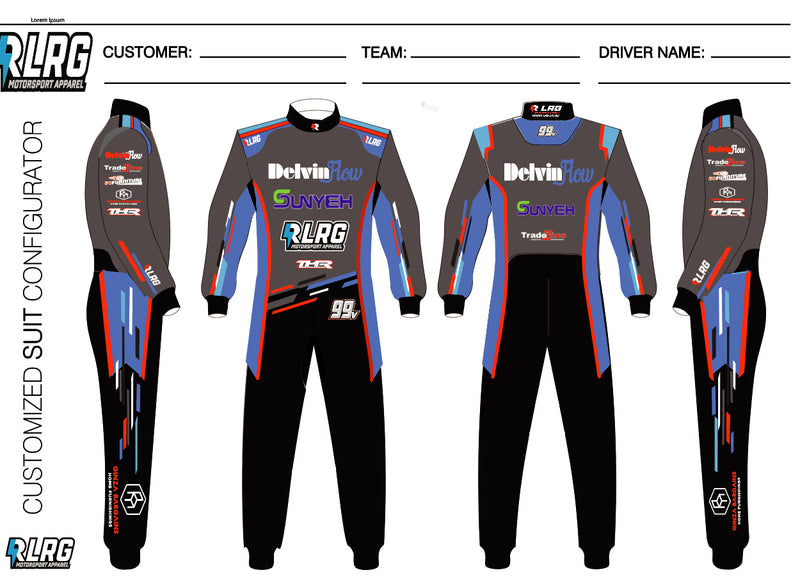 Fully Customize Race Suit 2 layer nomex SFI 3.2/5