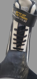 Race Boots SFI - Black / white with lace cover - SFI 3.3  -All sizes kids 33 to adult 47