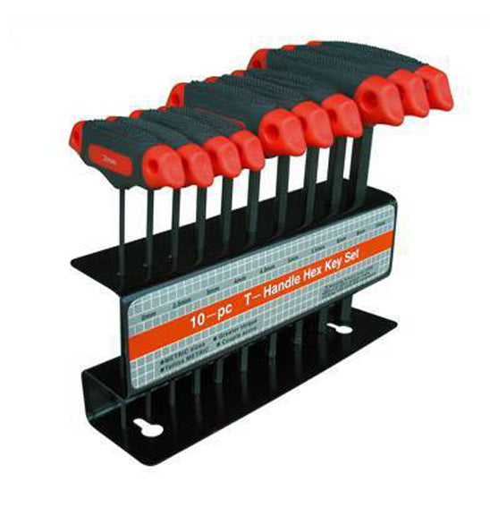 T HANDLE 10PC HEX KEY SET