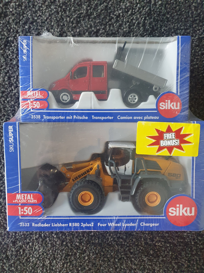 SIKU 3533 1:50 LIEBHERR R580 LOADER with Free $30 Siku 3538 Truck