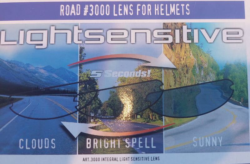 LIGHT SENSITIVE SELF TINTING & ANTI FOG VISOR INSERT