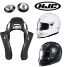 COMBO DEAL HJC HELMET, HANS AND POSTS
