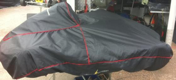 Kart Cover - Black water proof with intergrated storage bag  LRG591