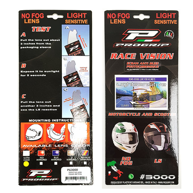 LIGHT SENSITIVE SELF TINTING & ANTI FOG VISOR INSERT