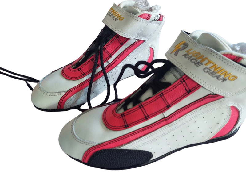 Race Boots SFI - White / Pink - SFI 3.3